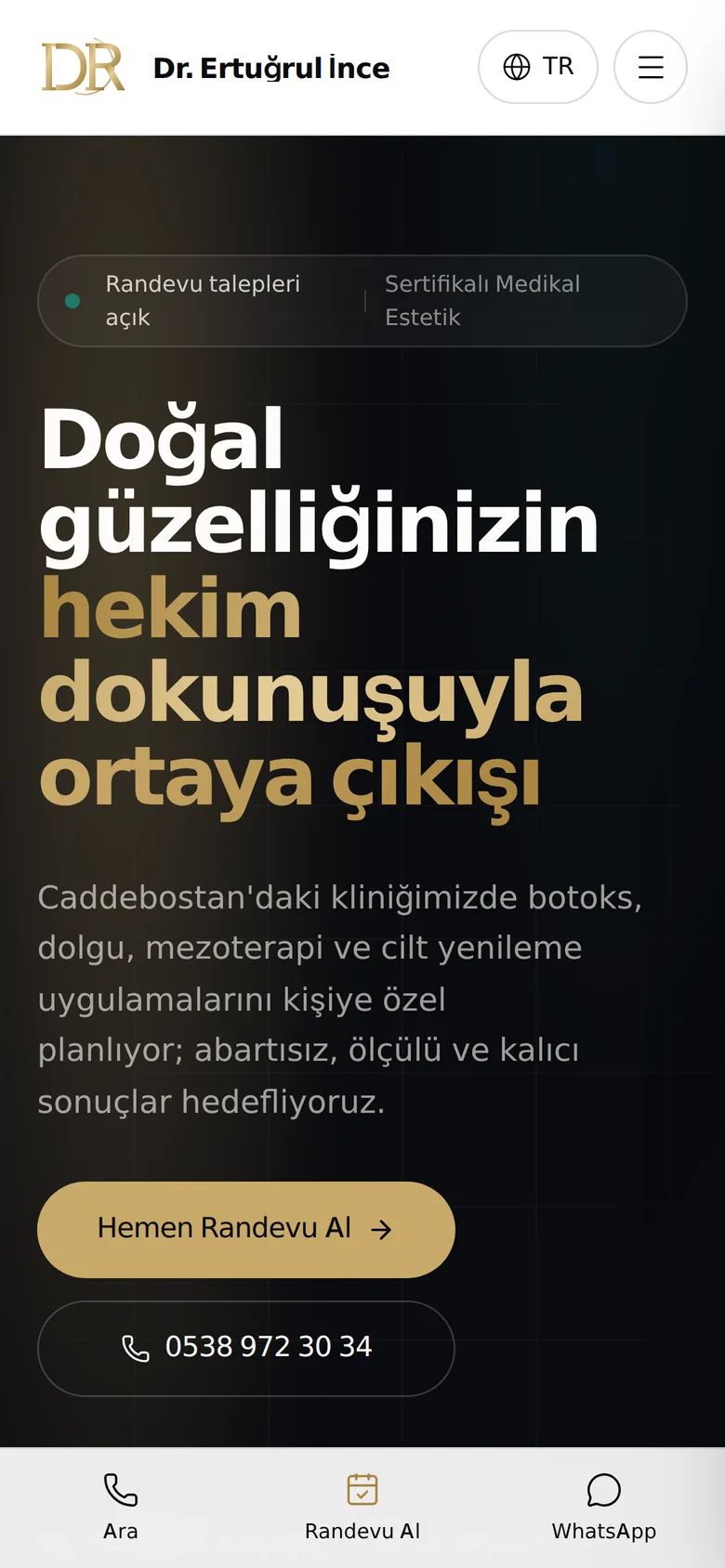 Dr. Ertuğrul İnce — telefon görünümü